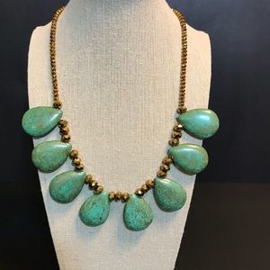 Handmade Turquoise Teardrop Necklace